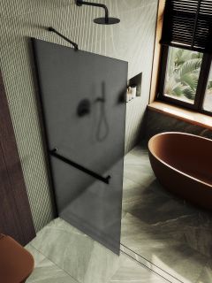 Душевая перегородка MaybahGlass MGD-730-6ш 79см чёрный